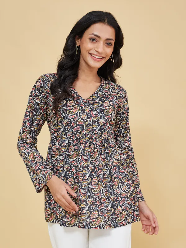 Multicolor_Cotton_Fancy_Tunic_Kurti_For_Women