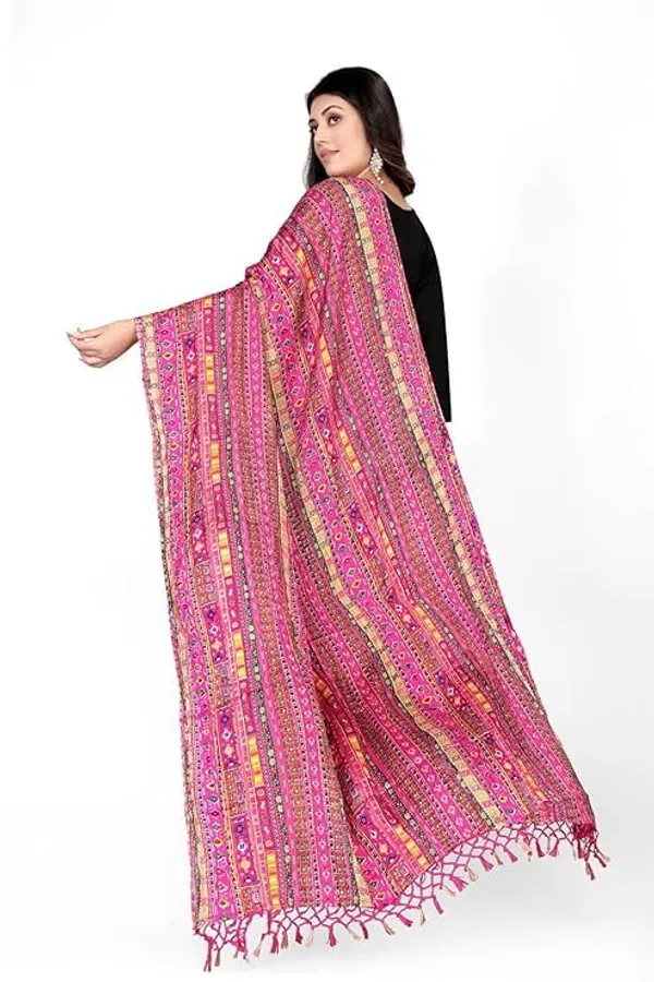 Pink_Polyster_Fancy_Dupatta_For_Women