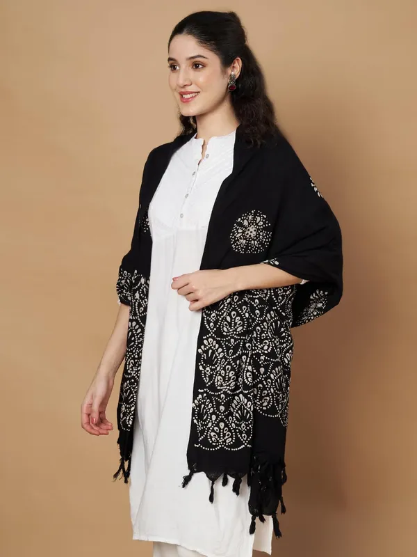 Black_Viscose_Rayon_Fancy_Dupatta_For_Women