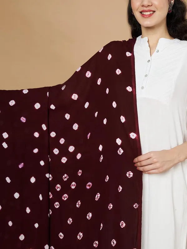 Maroon_And_White_Viscose_Rayon_Fancy_Dupatta_For_Women