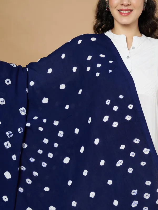 Navy_Blue_And_White_Viscose_Rayon_Fancy_Dupatta_For_Women