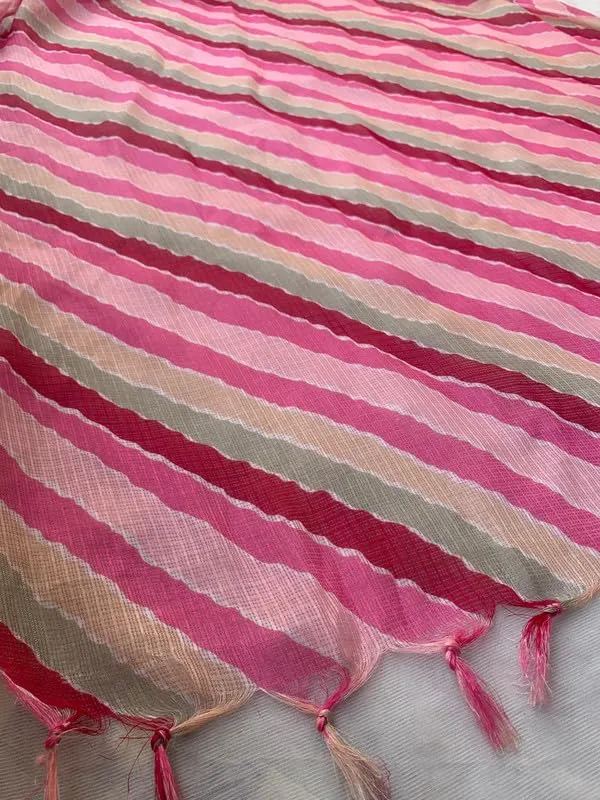 Pink_Poly_Kota_Checks_Fancy_Dupatta_For_Women