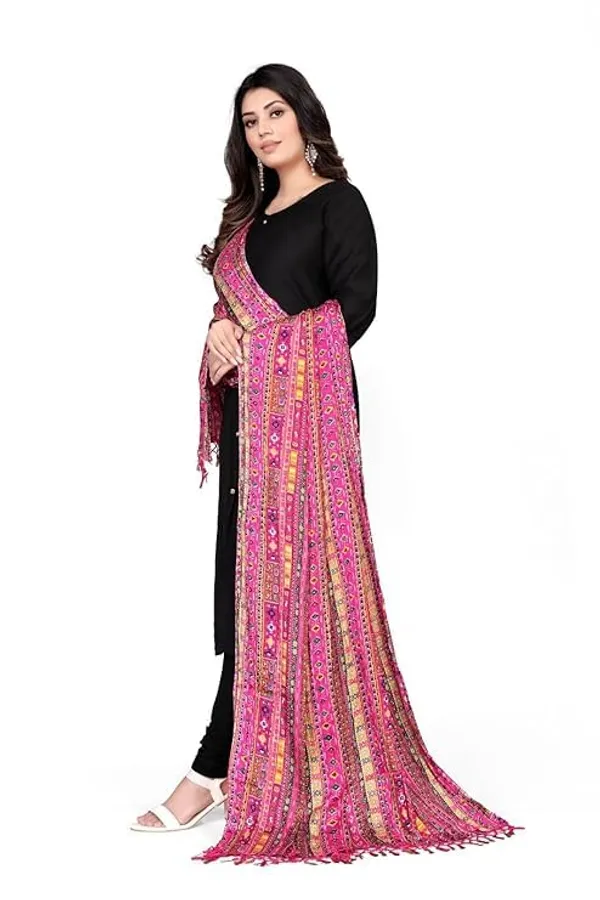 Pink_Polyster_Fancy_Dupatta_For_Women