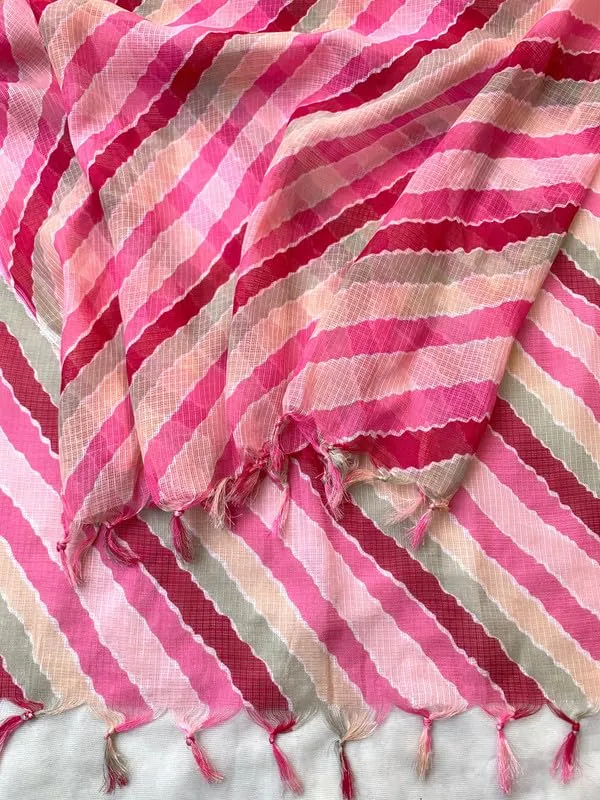 Pink_Poly_Kota_Checks_Fancy_Dupatta_For_Women