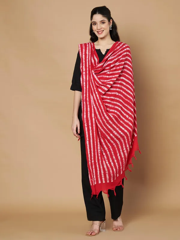 Red_And_White_Viscose_Rayon_Fancy_Dupatta_For_Women