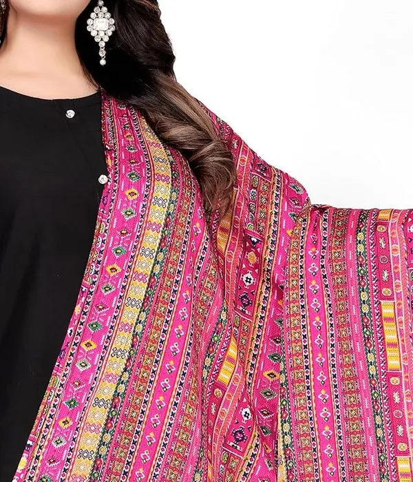 Pink_Polyster_Fancy_Dupatta_For_Women