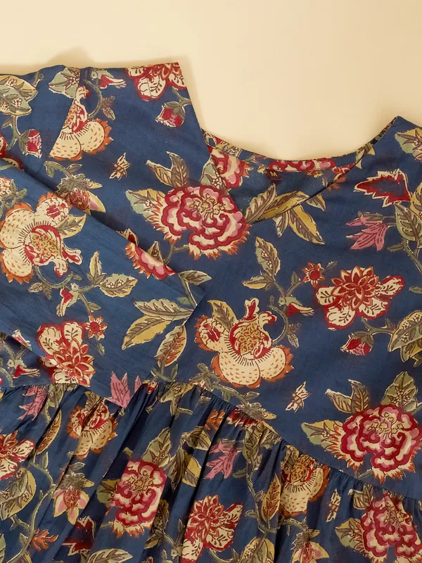 Navy_Blue_Cotton_Fancy_Tunic_Kurti_For_Women