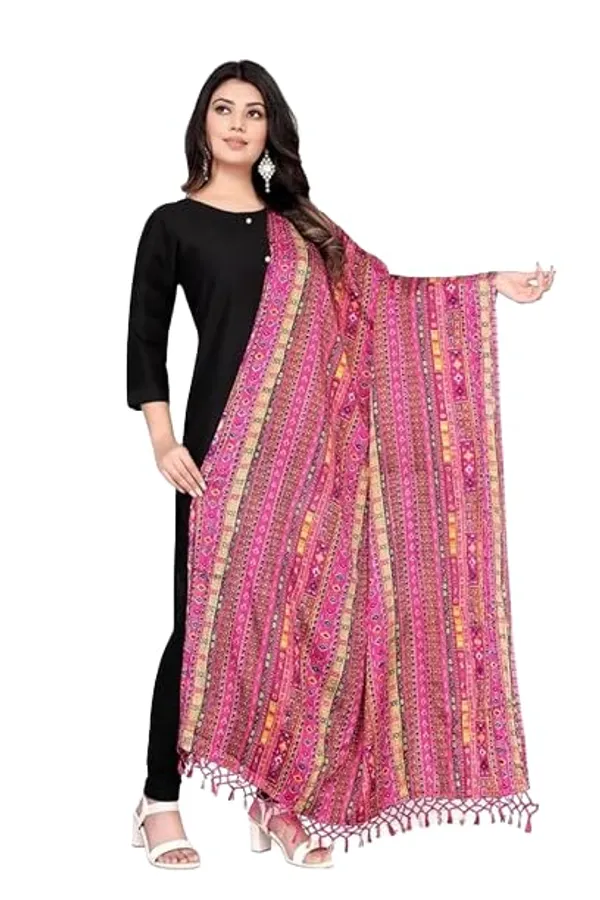 Pink_Polyster_Fancy_Dupatta_For_Women
