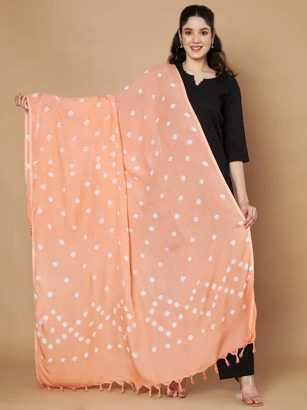 Peach_Viscose_Rayon_Fancy_Dupatta_For_Women