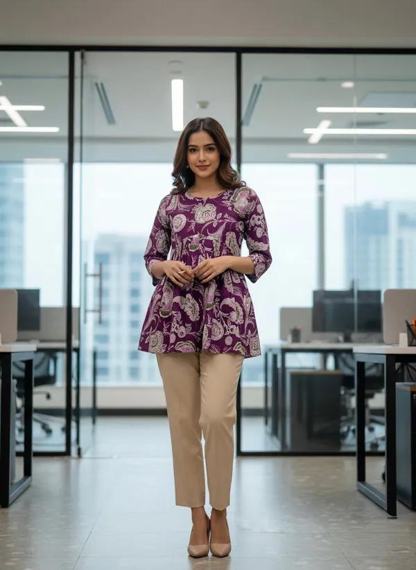 Purple_Cotton_Fancy_Tunic_Kurti_For_Women