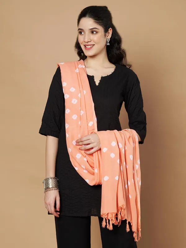 Peach_Viscose_Rayon_Fancy_Dupatta_For_Women