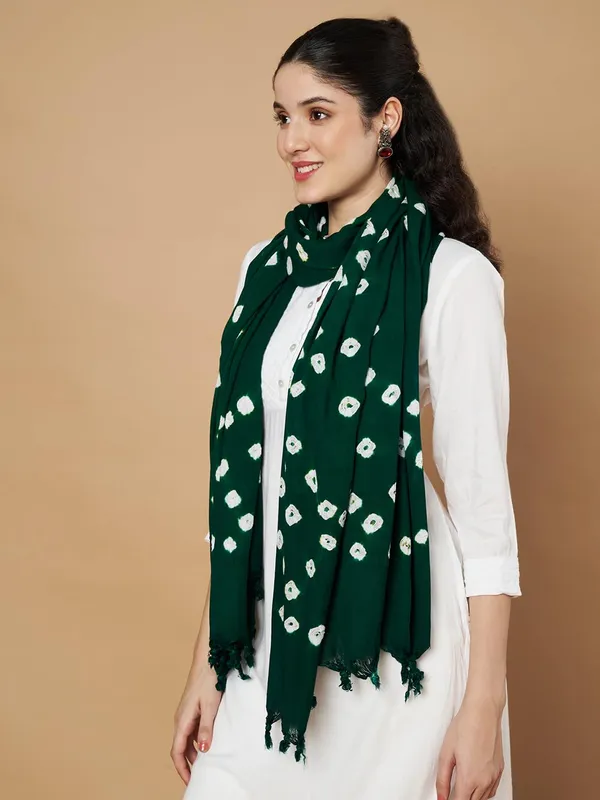 Dark_Green_Viscose_Rayon_Fancy_Dupatta_For_Women