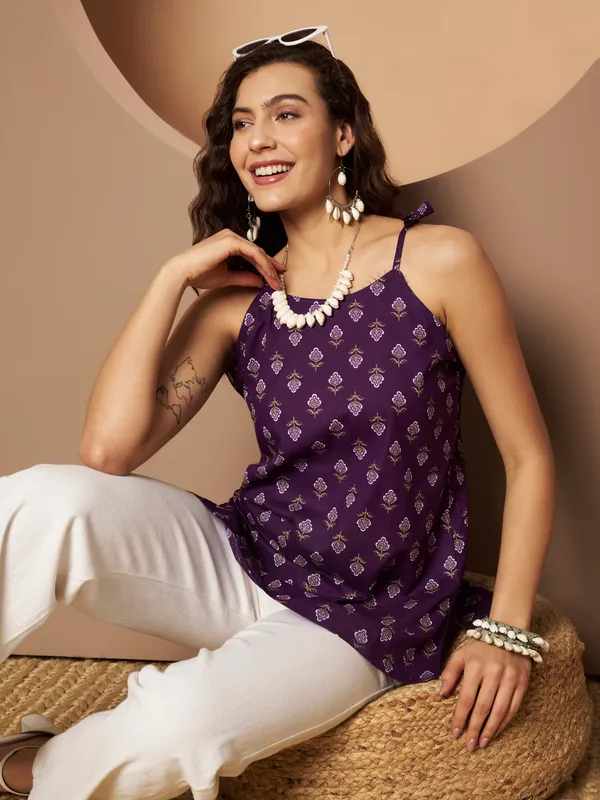 Purple_Cotton_Fancy_Tunic_Kurti_For_Women