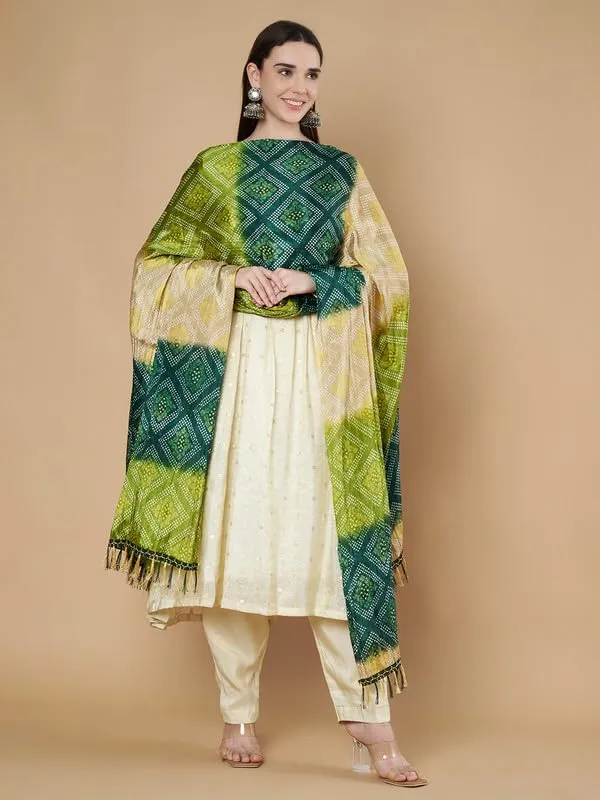 Teal_Green_Polyster_Fancy_Dupatta_For_Women
