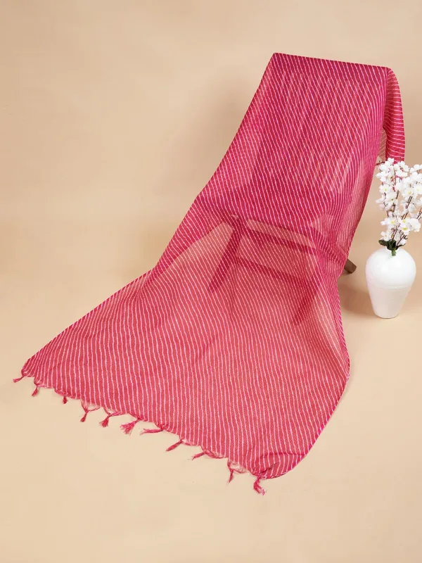 Pink_Poly_Kota_Checks_Fancy_Dupatta_For_Women