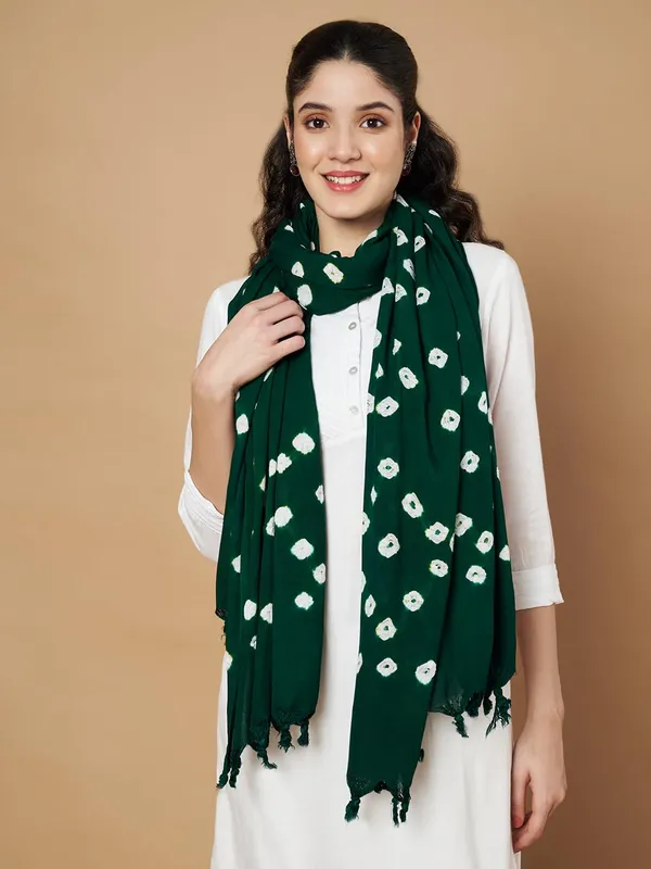 Dark_Green_Viscose_Rayon_Fancy_Dupatta_For_Women