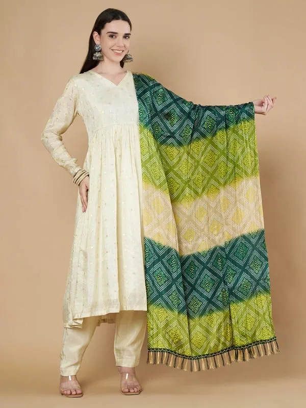 Teal_Green_Polyster_Fancy_Dupatta_For_Women