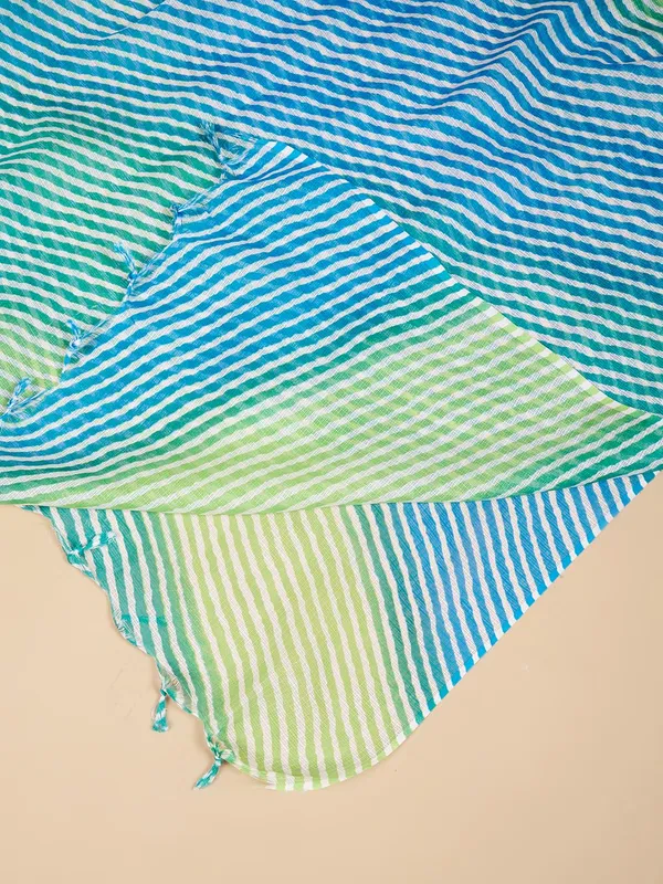 Blue_And_Green_Poly_Kota_Checks_Fancy_Dupatta_For_Women