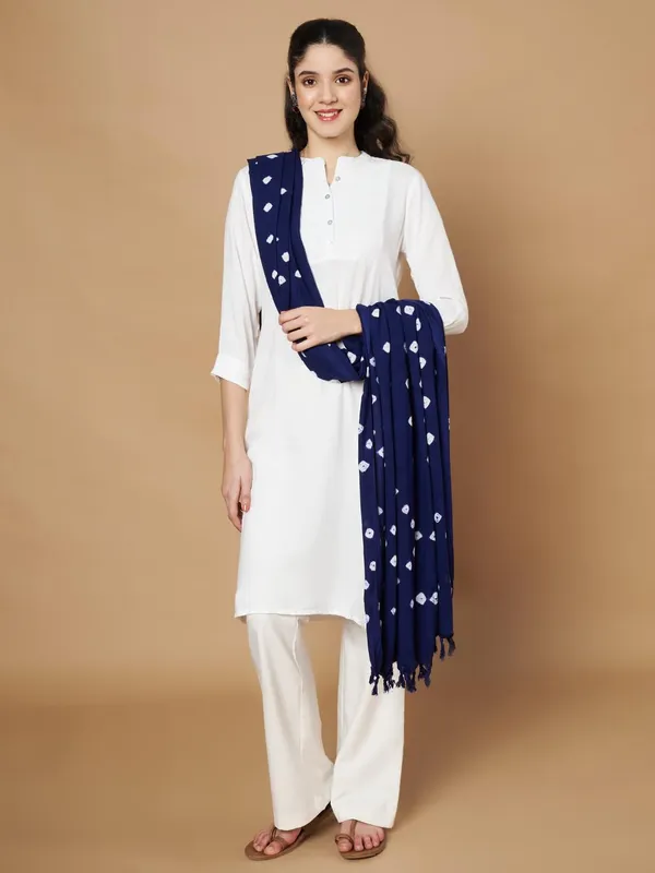 Navy_Blue_And_White_Viscose_Rayon_Fancy_Dupatta_For_Women
