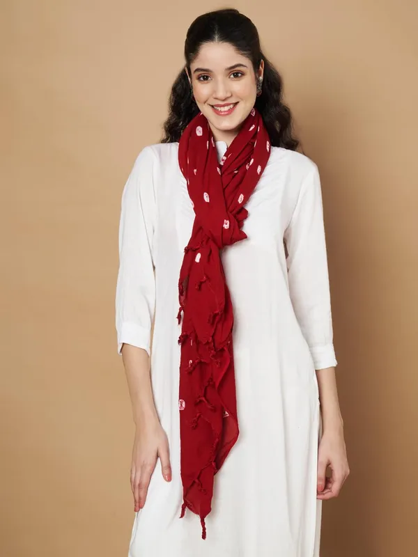 Red_Viscose_Rayon_Fancy_Dupatta_For_Women