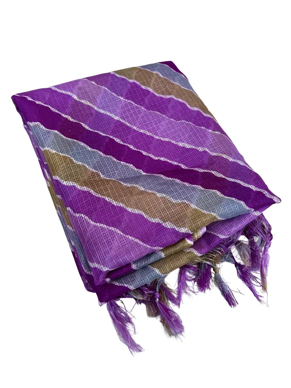 Purple_Poly_Kota_Checks_Fancy_Dupatta_For_Women