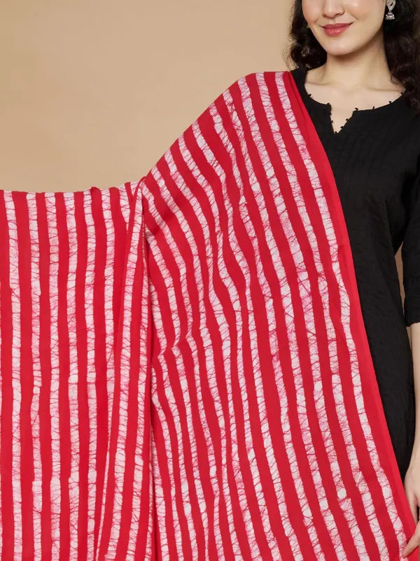 Red_And_White_Viscose_Rayon_Fancy_Dupatta_For_Women