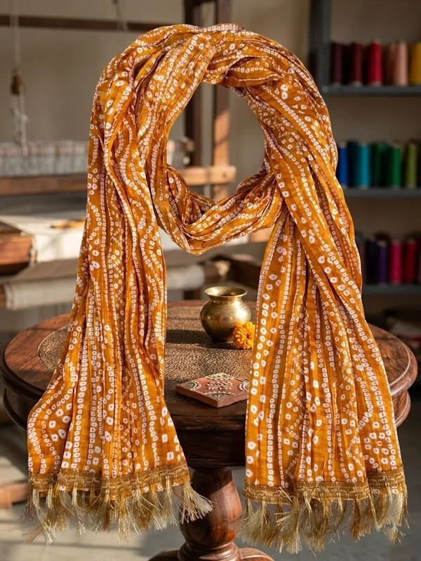 Mustard_Yellow_Polyster_Fancy_Dupatta_For_Women