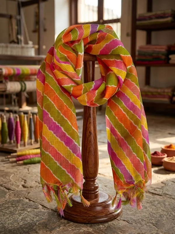 Multicolor_Poly_Kota_Checks_Fancy_Dupatta_For_Women