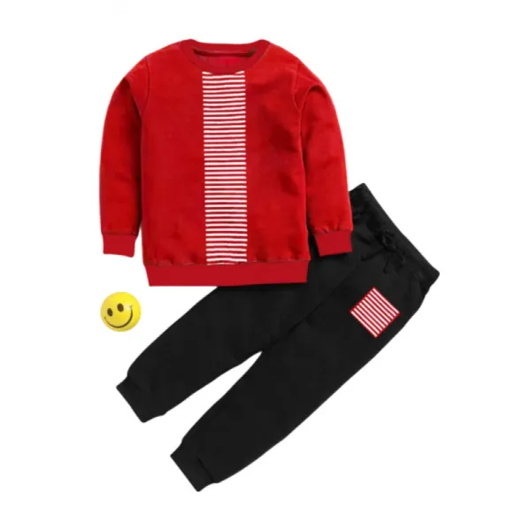 Red_Cotton_Full_Sleeve_Printed_T-Shirt_And_Pant_Set_For_Boys