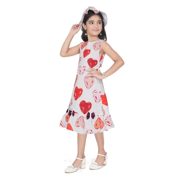 Red_Popcorn_Fabric_Printed_Sleeveless_Round_Neck_Dress_For_Girls