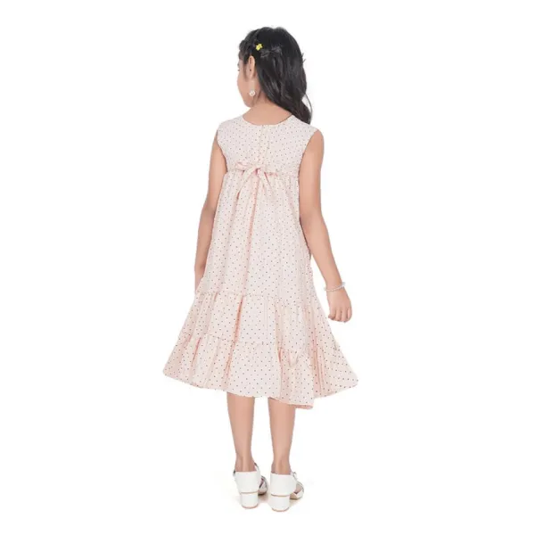 Brown_Slub_Printed_Sleeveless_Round_Neck_Dress_For_Girls