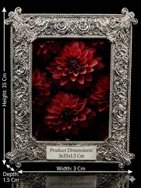 Royal_Rose_Photo_Frame_–_Silver_Finish