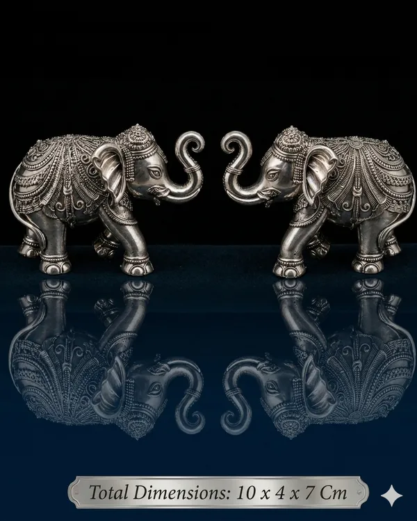 Royal_Elephant_Pair_–_Silver_Finish