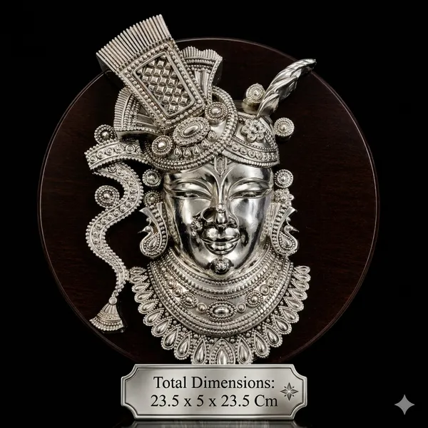 Shreenathji_Wall_Decor_–_Silver_Finish