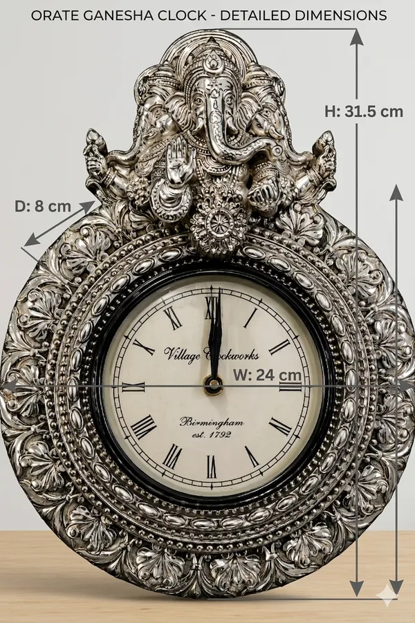 Ganesh_Divine_Wall_Clock_–_Silver_Finish