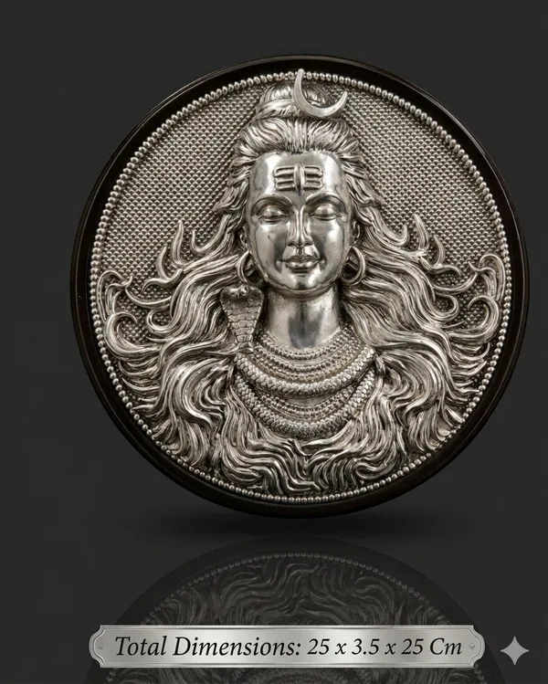 Mahadev_Wall_Decor_–_Silver_Finish