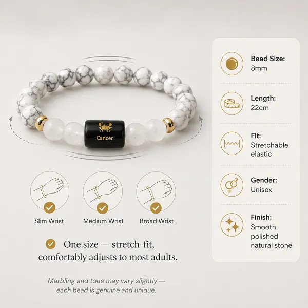 Cancer_(Karka)_/_कर्क_—_Howlite_&_Clear_Quartz_Bracelet__(21_June_–_22_July)