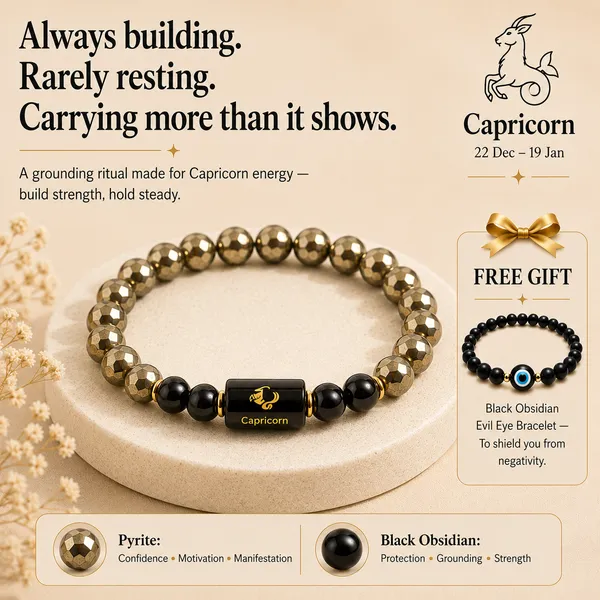 Capricorn_(Makar)_/_मकर_—_Pyrite_&_Black_Obsidian_Bracelet__(22_December_–_19_January)