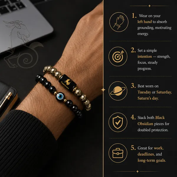 Capricorn_(Makar)_/_मकर_—_Pyrite_&_Black_Obsidian_Bracelet__(22_December_–_19_January)