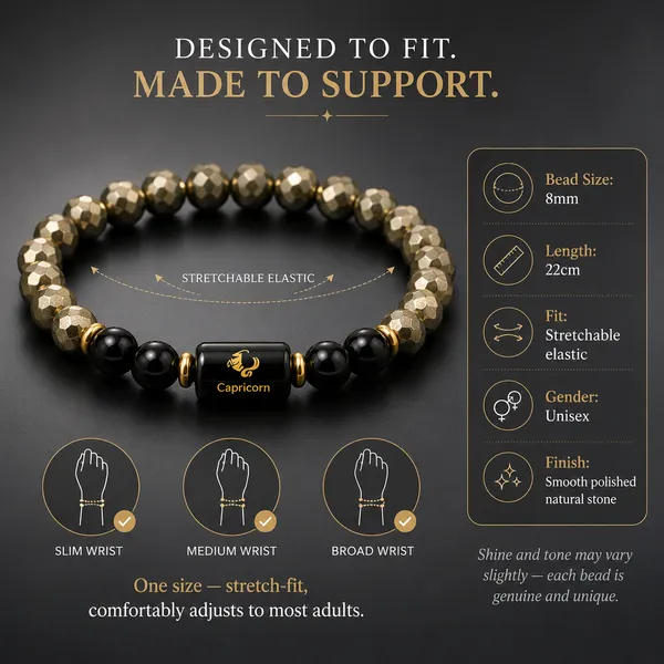 Capricorn_(Makar)_/_मकर_—_Pyrite_&_Black_Obsidian_Bracelet__(22_December_–_19_January)