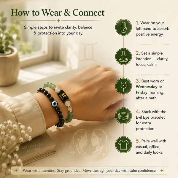 Gemini_(Mithun)_/_मिथुन_—_Green_Aventurine_&_Clear_Quartz_Bracelet__(21_May_–_20_June)