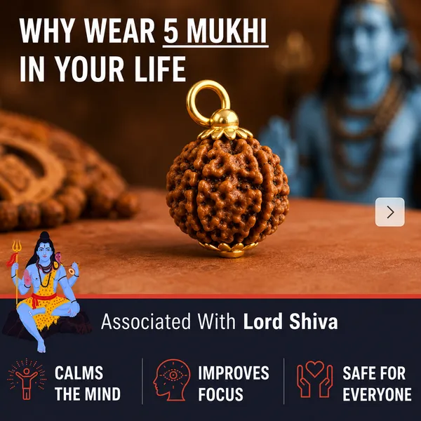 Hanuman_Gada_5_Mukhi_Nepali_Rudraksha_Pendant_&_Chain_(Silver_Coated)