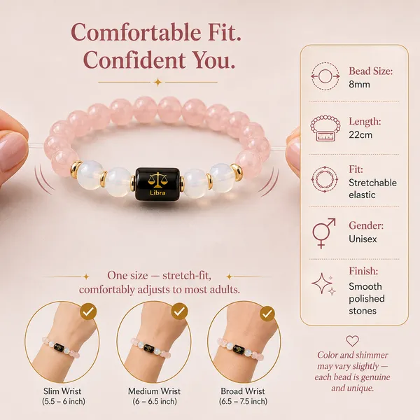 Libra_(Tula)_/_तुला_—_Rose_Quartz_&_Opalite_Bracelet__(23_September_–_22_October)