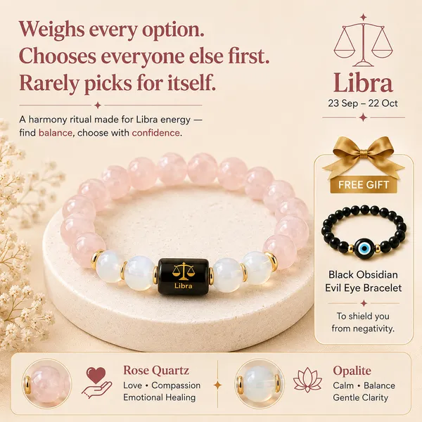 Libra_(Tula)_/_तुला_—_Rose_Quartz_&_Opalite_Bracelet__(23_September_–_22_October)