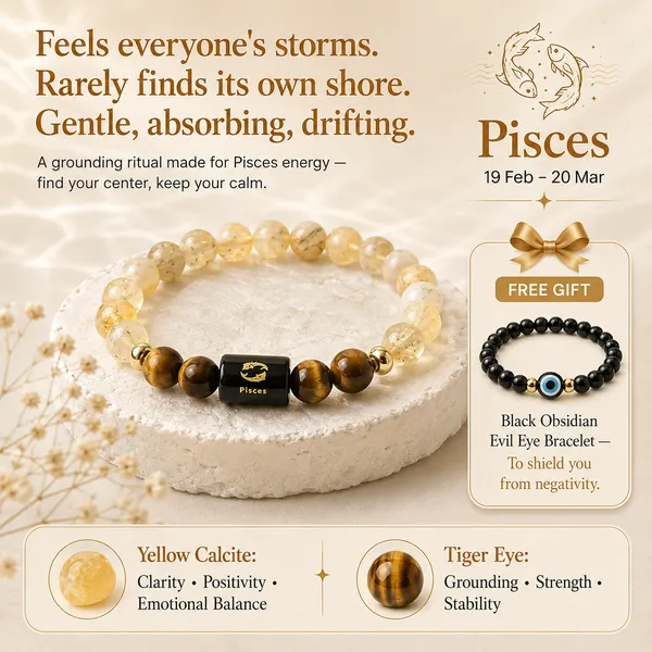 Pisces_(Meen)_/_मीन_—_Yellow_Calcite_&_Tiger_Eye_Bracelet__(19_February_–_20_March)
