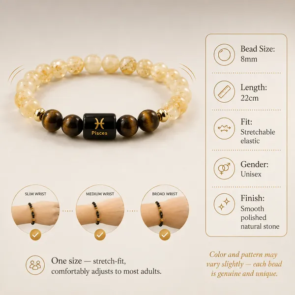 Pisces_(Meen)_/_मीन_—_Yellow_Calcite_&_Tiger_Eye_Bracelet__(19_February_–_20_March)
