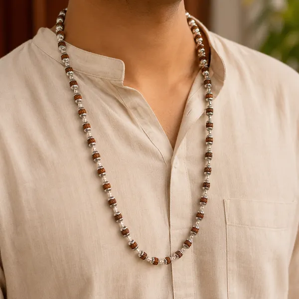 Premium_Silver-Capped_Rudraksha_Mala_(54_Beads)