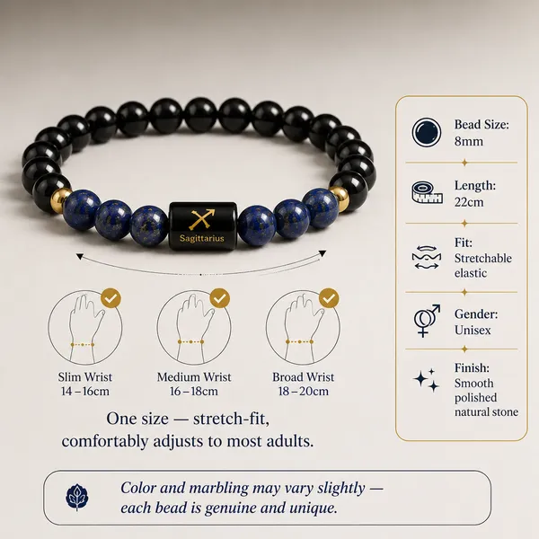 Sagittarius_(Dhanu)_/_धनु_—_Black_Obsidian_&_Lapis_Lazuli_Bracelet__(22_November_–_21_December)