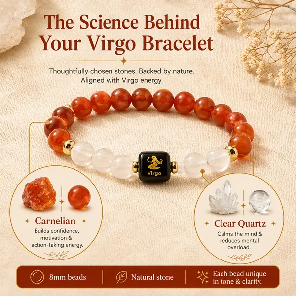Virgo_(Kanya)_/_कन्या_—_Carnelian_&_Clear_Quartz_Bracelet__(23_August_–_22_September)