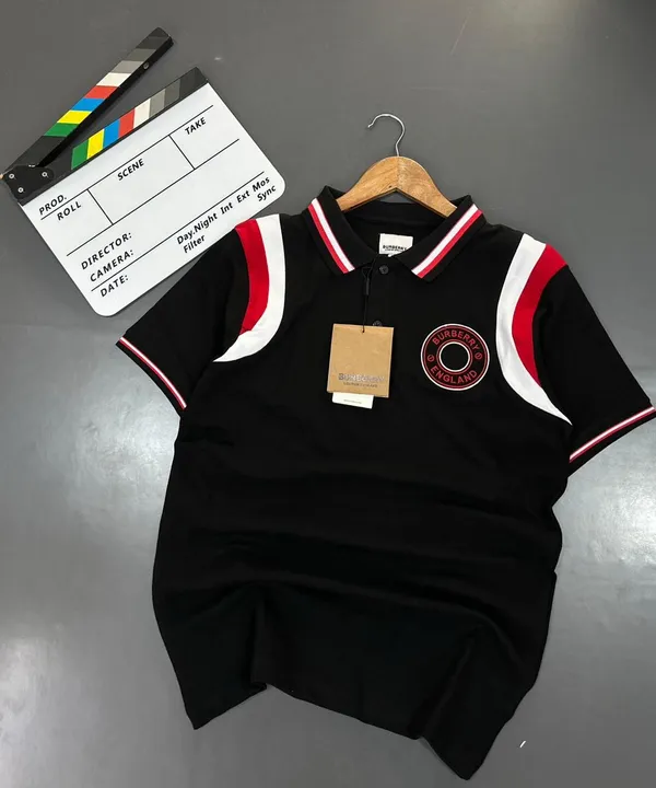 Black_Contrast_Stripe_Polo_T-Shirt_For_Men